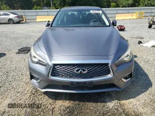 2018 Infiniti Q50 Luxe with VIN JN1EV7AR8JM443555, listed as a Copart auction lot 59691455 with 65,615 mi miles and Salvage title. Bid and sale history available at DreamBid. Image 5.