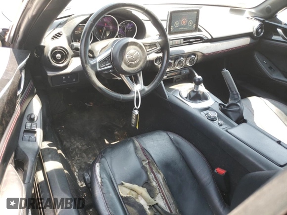 2017 Mazda MX-5 Miata RF Grand Touring with VIN JM1NDAM73H0104632, listed as a Copart auction lot 59292434 with 81,175 mi miles and Salvage Title. Bid and sale history available at carsss.com. Image 8.