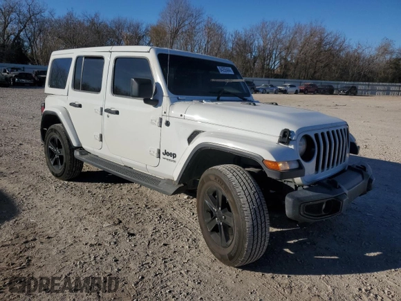 2019 Jeep Wrangler Unlimited Sahara with VIN 1C4HJXEGXKW651960, listed as a Copart auction lot 84255444 with 61,982 mi miles and Salvage title. Bid and sale history available at DreamBid. Image 4.