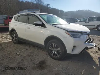 2018 Toyota RAV4 XLE with VIN JTMRFREV7JJ741076, listed as a Copart auction lot 45454135 with 128,402 mi miles and Salvage Title. Bid and sale history available at carsss.com. Image 4.