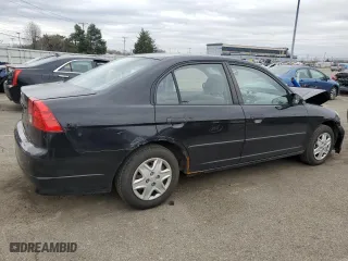 2005 Honda Civic Sdn VP with VIN 2HGES163X5H583561, listed as a Copart auction lot 49664185 with 131,166 mi miles and Salvage Title. Bid and sale history available at carsss.com. Image 3.