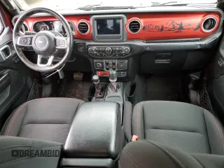 2021 Jeep Gladiator Rubicon with VIN 1C6JJTBG6ML518543, listed as a Copart auction lot 59877365 with 30,537 mi miles and Salvage title. Bid and sale history available at DreamBid. Image 8.