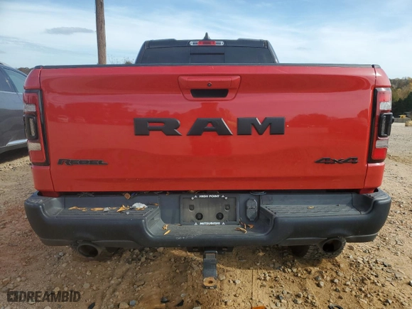 2019 Ram 1500 Rebel with VIN 1C6SRFET3KN841974, listed as a Copart auction lot 47347895 with 127,124 mi miles and Salvage Title. Bid and sale history available at carsss.com. Image 6.