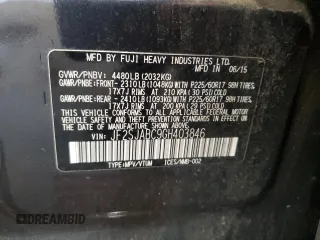2016 Subaru Forester 2.5i z VIN JF2SJABC9GH403846, wystawiony jako Copart lot #59255085 z przebiegiem 108 810 mil mil oraz Szkoda całkowita • Salvage title. Historia ofert i sprzedaży dostępna na DreamBid. Obrazek 13.