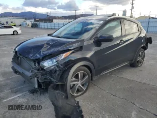 2021 Honda HR-V EX-L with VIN 3CZRU5H70MM718302, listed as a Copart auction lot 87515685 with 47,796 mi miles and Salvage Title. Bid and sale history available at carsss.com. Image 1.