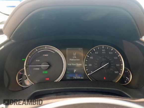 2020 Lexus RX 450h with VIN 2T2HGMDA3LC046646, listed as a Copart auction lot 61030015 with 74,709 mi miles and Salvage title. Bid and sale history available at DreamBid. Image 9.