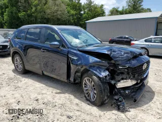 2025 Mazda CX-90 Select with VIN JM3KKAHDXS1210948, listed as a Copart auction lot 56128695 with 7,193 mi miles and Salvage title. Bid and sale history available at DreamBid. Image 4.