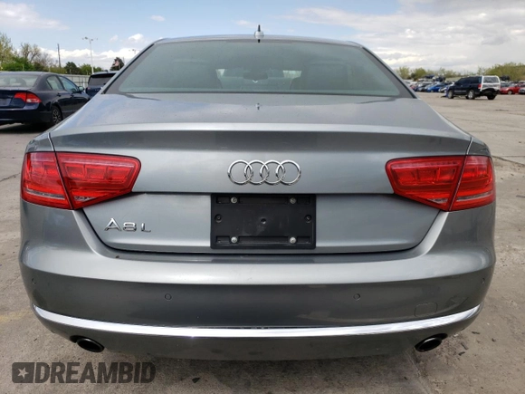 2013 Audi A8 3.0L with VIN WAURGAFD2DN026253, listed as a Copart auction lot 55476795 with 133,083 mi miles and Salvage title. Bid and sale history available at DreamBid. Image 6.