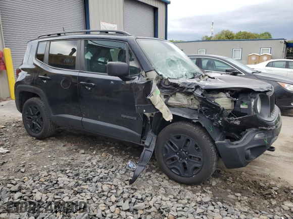 2018 Jeep Renegade Upland z VIN ZACCJBAB4JPH90422, wystawiony jako Copart lot #55999015 z przebiegiem 147 775 mil mil oraz Szkoda całkowita • Salvage title. Historia ofert i sprzedaży dostępna na DreamBid. Obrazek 4.