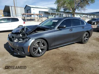 2021 BMW 3 Series 330i xDrive with VIN WBA5R7C01MFL19505, listed as a Copart auction lot 58183345 with 66,615 mi miles and Salvage title. Bid and sale history available at DreamBid. Image 1.