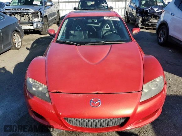 2004 Mazda RX-8 with VIN JM1FE173240116713, listed as a Copart auction lot 87615985 with 118,093 mi miles and Salvage Title. Bid and sale history available at carsss.com. Image 5.