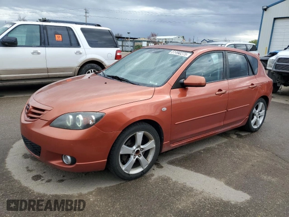 2005 Mazda 3 s with VIN JM1BK343351233932, listed as a Copart auction lot 51490275 with 211,731 mi miles and Salvage Title. Bid and sale history available at carsss.com. Image 1.