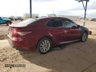 2020 Toyota Camry LE with VIN 4T1C11AK9LU916474, listed as a Copart auction lot 48053055 with 137,210 mi miles and Clean Title. Bid and sale history available at carsss.com. Image 3.