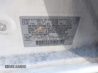 2015 Nissan Note S with VIN 3N1CE2CP6FL383573, listed as a IAAI auction lot 41560815 with 110,864 mi miles and . Bid and sale history available at DreamBid. Image 9.