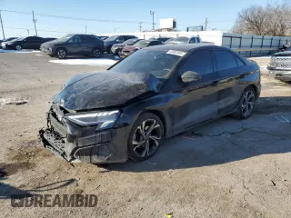 2023 Audi A3 Premium with VIN WAUAUDGY8PA110579, listed as a Copart auction lot 46062605 with 38,493 mi miles and Salvage Title. Bid and sale history available at carsss.com. Image 1.