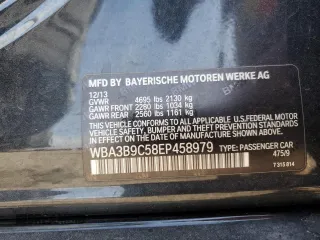 2014 BMW 3 Series 335i xDrive with VIN WBA3B9C58EP458979, listed as a Copart auction lot 53272855 with 120,565 mi miles and Salvage title. Bid and sale history available at DreamBid. Image 12.