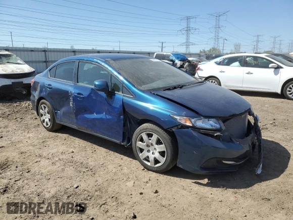 2015 Honda Civic LX with VIN 2HGFB2F57FH558226, listed as a Copart auction lot 54951525 with Not provided miles and Salvage title. Bid and sale history available at DreamBid. Image 4.