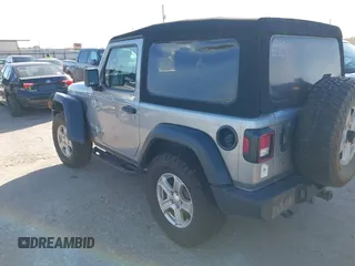 2018 Jeep Wrangler Sport S with VIN 1C4GJXAG0JW156196, listed as a IAAI auction lot 41193078 with 80,428 mi miles and . Bid and sale history available at DreamBid. Image 3.