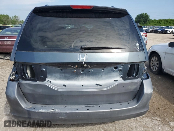 2005 Honda Odyssey EX with VIN 5FNRL38405B409311, listed as a Copart auction lot 55658634 with 189,322 mi miles and Clean Title. Bid and sale history available at carsss.com. Image 6.
