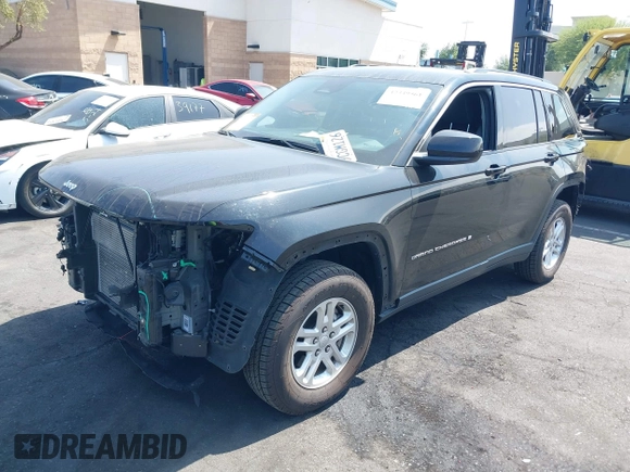 2022 Jeep Grand Cherokee Laredo with VIN 1C4RJHAG2N8595697, listed as a IAAI auction lot 42349561 with 39,073 mi miles and . Bid and sale history available at DreamBid. Image 2.