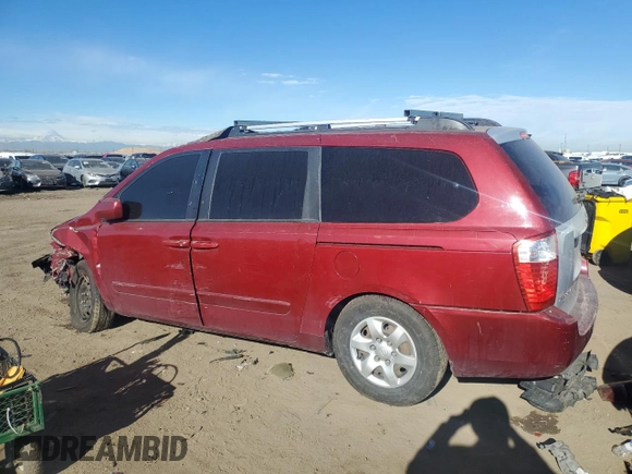 2009 Kia Sedona LX with VIN KNDMB233496272221, listed as a Copart auction lot 81194384 with 227,139 mi miles and Salvage Title. Bid and sale history available at carsss.com. Image 2.