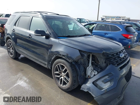2017 Ford Explorer Sport with VIN 1FM5K8GT5HGC46345, listed as a IAAI auction lot 41732982 with 184,544 mi miles and . Bid and sale history available at carsss.com. Image 1.