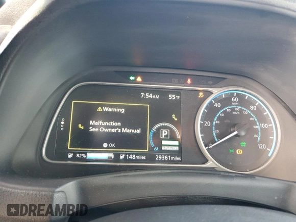 2020 Nissan LEAF z VIN 1N4BZ1BP5LC309793, wystawiony jako Copart lot #49091735 z przebiegiem 29 361 mil mil oraz Szkoda całkowita • Salvage title. Historia ofert i sprzedaży dostępna na DreamBid. Obrazek 9.