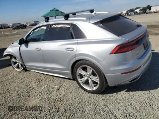 2020 Audi Q8 Premium Plus with VIN WA1BVAF10LD014844, listed as a Copart auction lot 83256404 with 0 mi miles and Salvage Title. Bid and sale history available at carsss.com. Image 2.