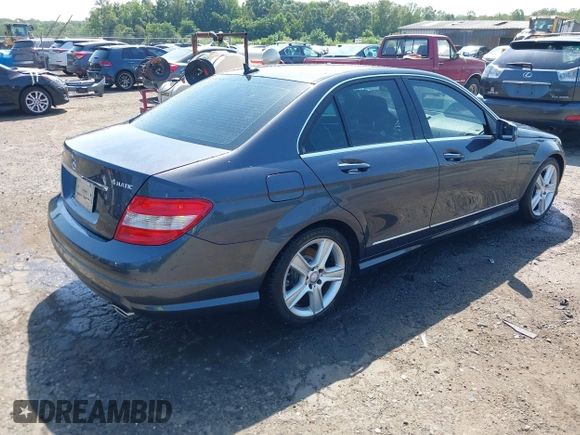 2011 Mercedes-Benz C 300 Sport with VIN WDDGF8BB0BR135476, listed as a IAAI auction lot 42550993 with 98,716 mi miles and . Bid and sale history available at DreamBid. Image 4.