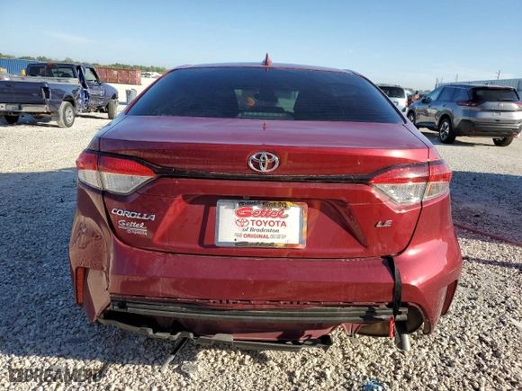 2022 Toyota Corolla LE with VIN JTDEPMAE1NJ190377, listed as a Copart auction lot 48384375 with 26,824 mi miles and Clean Title. Bid and sale history available at carsss.com. Image 6.