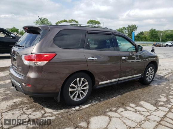 2015 Nissan Pathfinder SL z VIN 5N1AR2MM2FC678027, wystawiony jako Copart lot #56682035 z przebiegiem 152 417 mil mil oraz Szkoda całkowita • Salvage title. Historia ofert i sprzedaży dostępna na DreamBid. Obrazek 3.