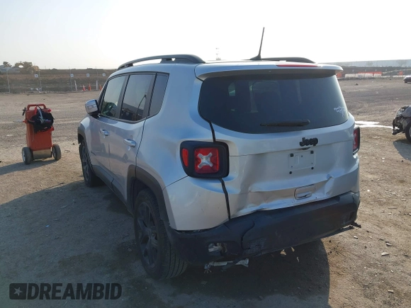 2018 Jeep Renegade Latitude with VIN ZACCJABB5JPJ51584, listed as a IAAI auction lot 41538967 with 85,592 mi miles and . Bid and sale history available at carsss.com. Image 3.