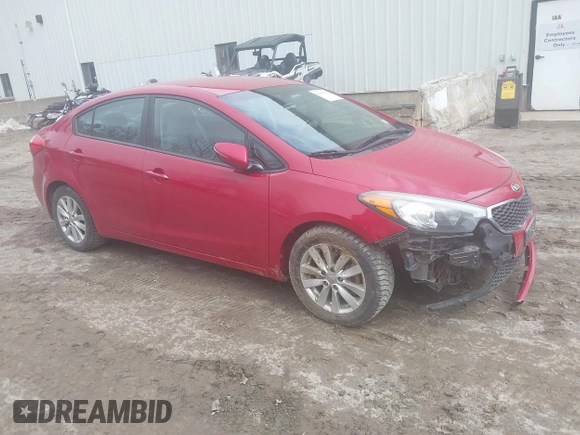 2016 Kia Forte LX with VIN KNAFX4A64G5580203, listed as a IAAI auction lot 41961563 with 140,800 mi miles. Bid and sale history available at carsss.com. Image 1.