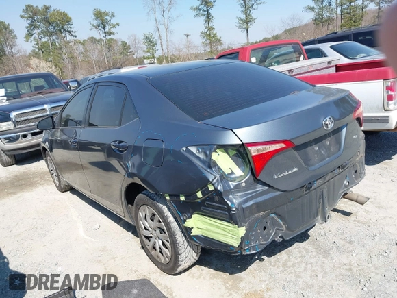 2019 Toyota Corolla L with VIN 2T1BURHE4KC134729, listed as a IAAI auction lot 41779629 with 240,685 mi miles. Bid and sale history available at carsss.com. Image 3.
