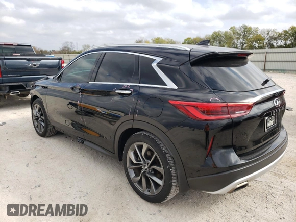 2019 Infiniti QX50 LUXE with VIN 3PCAJ5M17KF139113, listed as a Copart auction lot 68498332 with 42,374 mi miles. Bid and sale history available at carsss.com. Image 2.