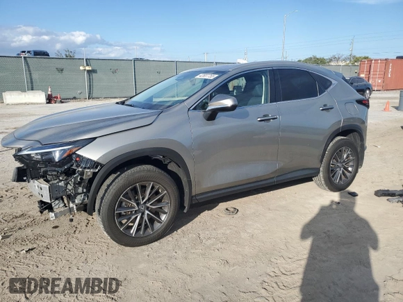 2022 Lexus NX with VIN 2T2GGCEZXNC010787, listed as a Copart auction lot 42807755 with 7,646 mi miles and Salvage Title. Bid and sale history available at carsss.com. Image 1.