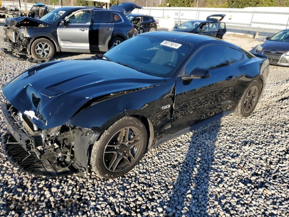 2020 Ford Mustang GT with VIN 1FA6P8CF0L5132936, listed as a Copart auction lot 86275614 with 75,823 mi miles and Salvage Title. Bid and sale history available at DreamBid. Image 1.