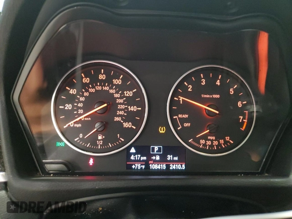 2017 BMW X1 xDrive28i with VIN WBXHT3Z39H4A51967, listed as a Copart auction lot 58843125 with 108,415 mi miles and Clean title. Bid and sale history available at DreamBid. Image 9.