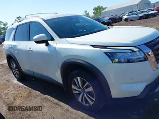 2023 Nissan Pathfinder SL with VIN 5N1DR3CCXPC273840, listed as a IAAI auction lot 42337002 with 34,963 mi miles and . Bid and sale history available at DreamBid. Image 13.