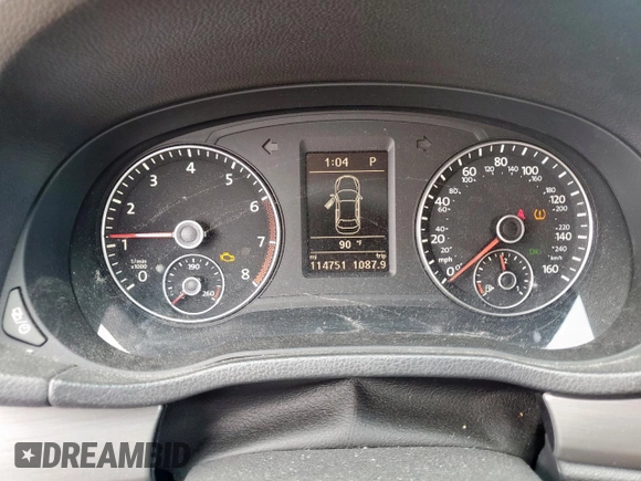 2014 Volkswagen Passat SE with VIN 1VWBS7A38EC050426, listed as a Copart auction lot 64383315 with 114,751 mi miles and Salvage title. Bid and sale history available at DreamBid. Image 9.