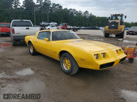 1981 Pontiac Firebird with VIN 1G2AT87S8BL140529, listed as a Copart auction lot 57791265 with Not provided miles and Salvage title. Bid and sale history available at DreamBid. Image 4.