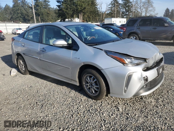 2019 Toyota Prius LE with VIN JTDL9RFU5K3004824, listed as a Copart auction lot 52640445 with 101,542 mi miles and Salvage Title. Bid and sale history available at DreamBid. Image 4.