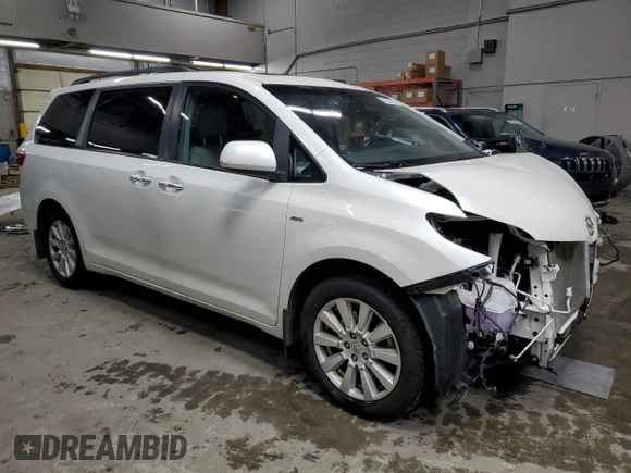 2017 Toyota Sienna with VIN 5TDDZ3DC3HS167720, listed as a Copart auction lot 88321405 with 86,392 mi miles and Salvage Title. Bid and sale history available at DreamBid. Image 4.