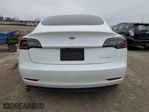 2022 Tesla Model 3 Long Range with VIN 5YJ3E1EB3NF353131, listed as a Copart auction lot 52582025 with 68,745 mi miles and Salvage Title. Bid and sale history available at carsss.com. Image 6.