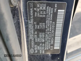 2009 Hyundai Santa Fe Limited with VIN 5NMSH73E29H318104, listed as a Copart auction lot 62495625 with 170,319 mi miles and Salvage title. Bid and sale history available at DreamBid. Image 12.