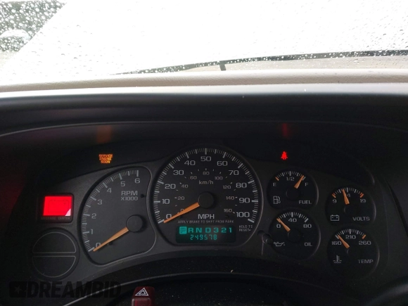 2002 Chevrolet Tahoe LT with VIN 1GNEC13Z22J256805, listed as a IAAI auction lot 41302460 with 249,578 mi miles and . Bid and sale history available at DreamBid. Image 7.