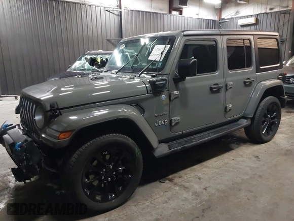 2022 Jeep Wrangler Unlimited Sahara with VIN 1C4JJXP66NW198723, listed as a IAAI auction lot 41368728 with 31,814 mi miles and . Bid and sale history available at DreamBid. Image 18.