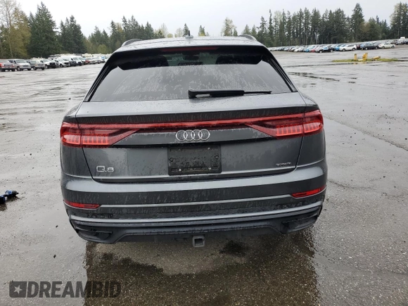 2019 Audi Q8 Prestige with VIN WA1FVAF14KD042257, listed as a Copart auction lot 52573915 with 59,025 mi miles and Salvage Title. Bid and sale history available at carsss.com. Image 6.