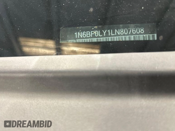 2020 Nissan NV Cargo SV with VIN 1N6BF0LY1LN807608, listed as a IAAI auction lot 42836509 with 237,888 mi miles and . Bid and sale history available at DreamBid. Image 5.