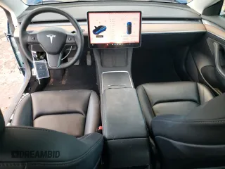 2022 Tesla Model 3 Long Range with VIN 5YJ3E1EB0NF147376, listed as a Copart auction lot 87017294 with 23,149 mi miles and Salvage Title. Bid and sale history available at carsss.com. Image 8.